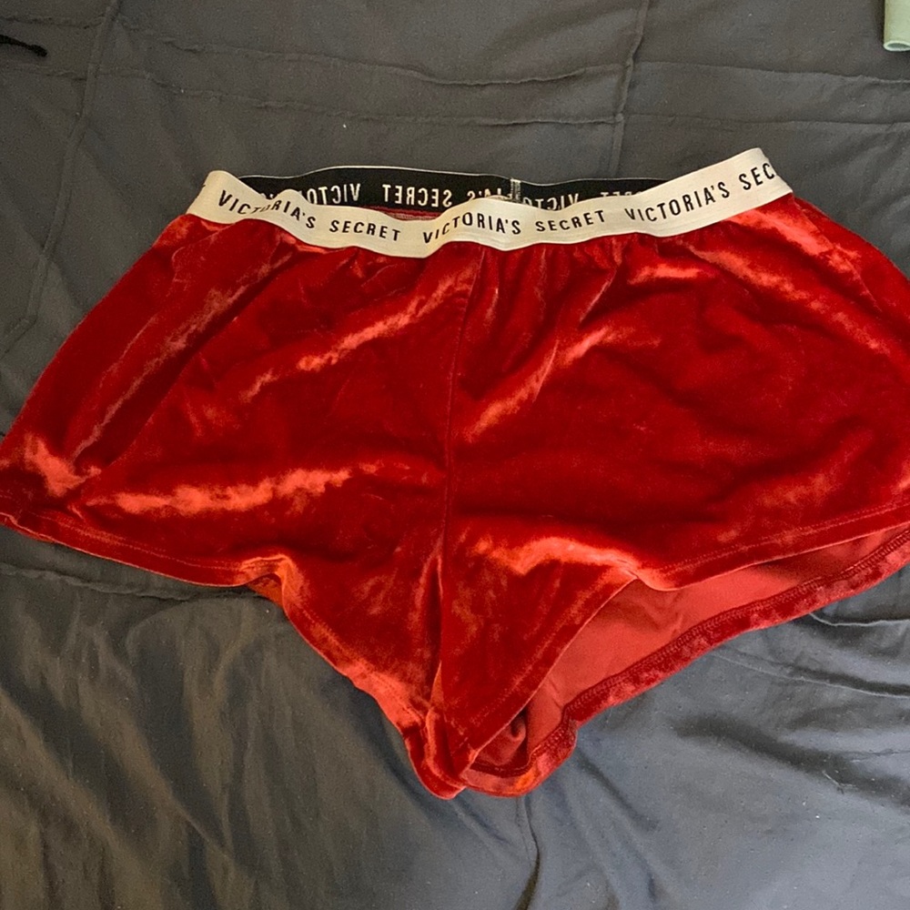Victoria’s Secret red velvet boxer shorts